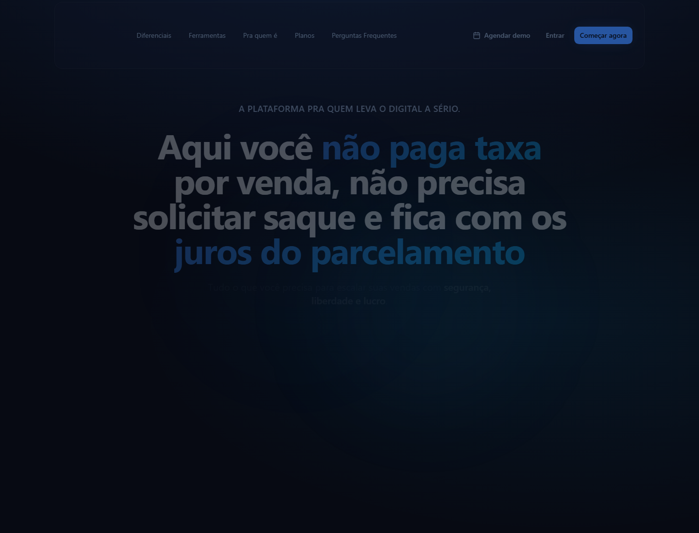 Screenshot de landing page desenvolvida pela Baimadev